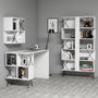 Hanah Home Extra 2 - Mesa de estudio y estantería Blanco y negro
